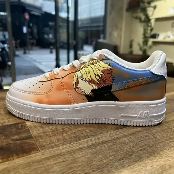 Air Force 1 personnalisée à la main : portrait manga